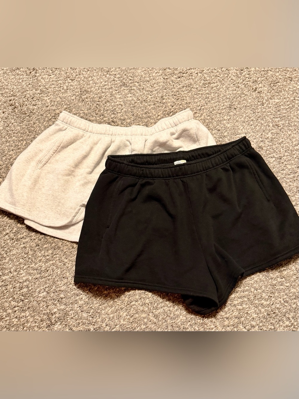 AE Offline Black & Heather Gray Lounge Shorts Set